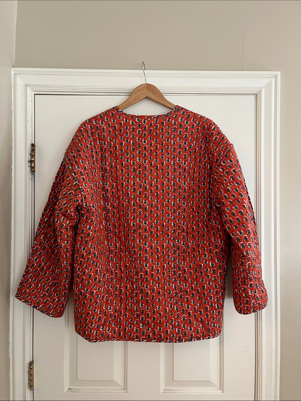Doen Parker Jacket red floral size medium - Picture 3 of 4